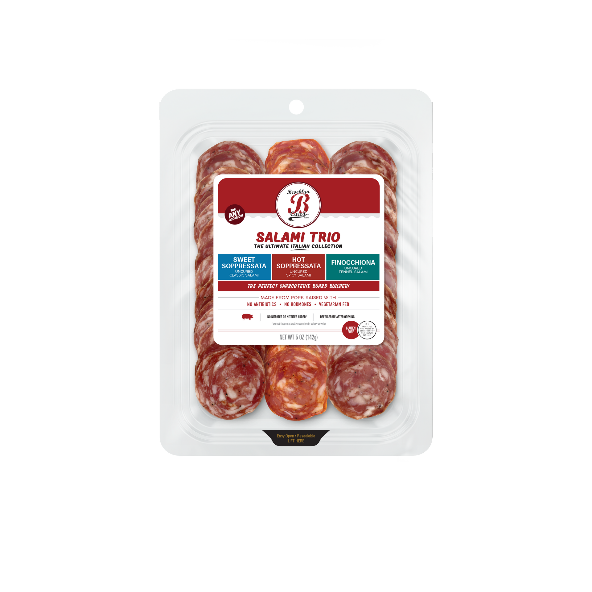 Italian Salami Trio, Presliced – Brooklyn Cured