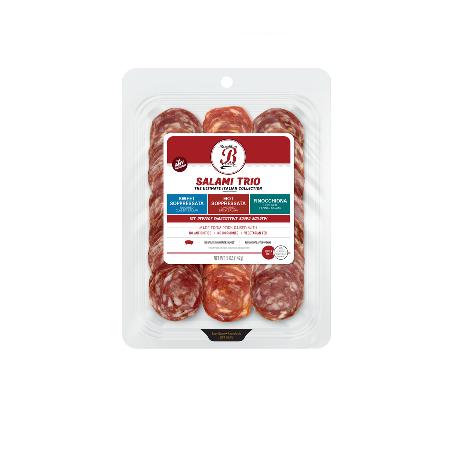 Authentic Italian Meats, Charcuterie, High Protein Snack, New York City Italian, Salami, Cheese Pairing, Fennel Salami, Soppressata, Sweet Soppressata, Hot Soppressata, Variety Pack, Party Pack