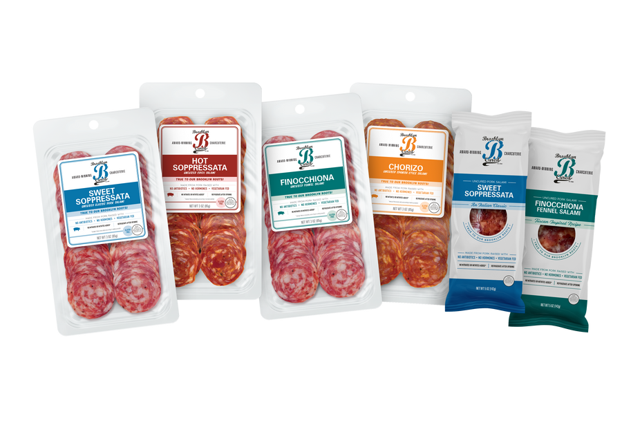 Authentic Italian Meats, Charcuterie, High Protein Snack, New York City Italian, Salami, Cheese Pairing, Fennel Salami, Spanish Chorizo, Soppressata, Sweet Soppressata, Hot Soppressata