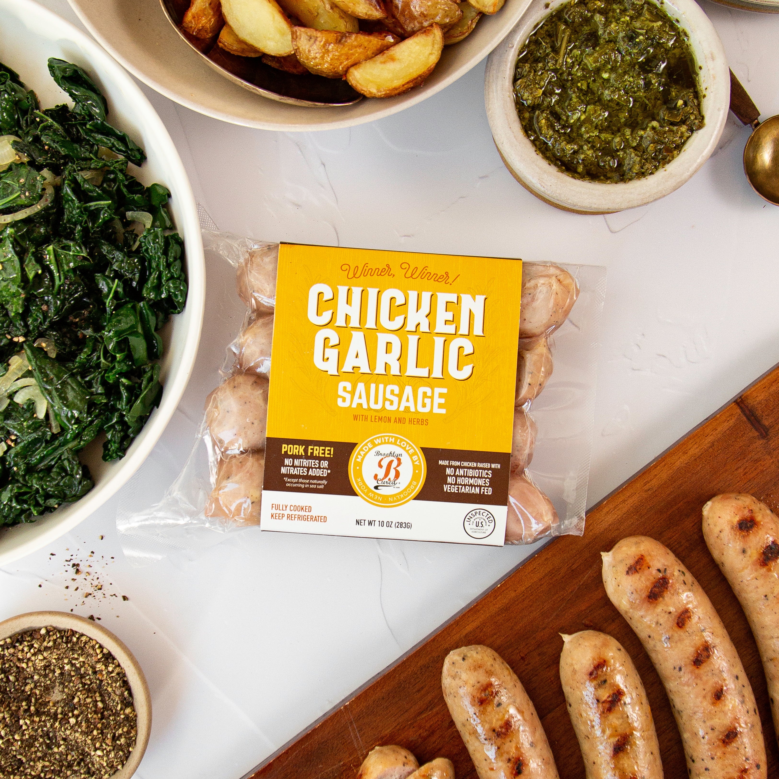 Chicken Garlic Sausage – Brooklyn Cured