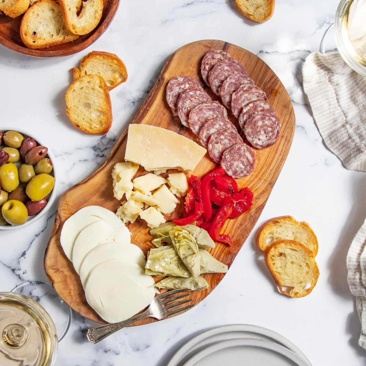 Authentic Italian Meats, Charcuterie, High Protein Snack, New York City Italian, Salami, Cheese Pairing, Fennel Salami, Mozzarella, Red Peppers