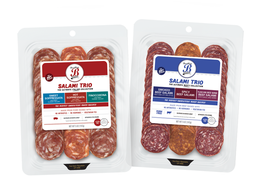 Authentic Italian Meats, Pork Free Salami, Beef Salami, Charcuterie, High Protein Snack, New York City Italian, Salami, Cheese Pairing, Soppressata, Tuscan Red Wine, Spicy, Variety Pack, Party Pack, Award Winning