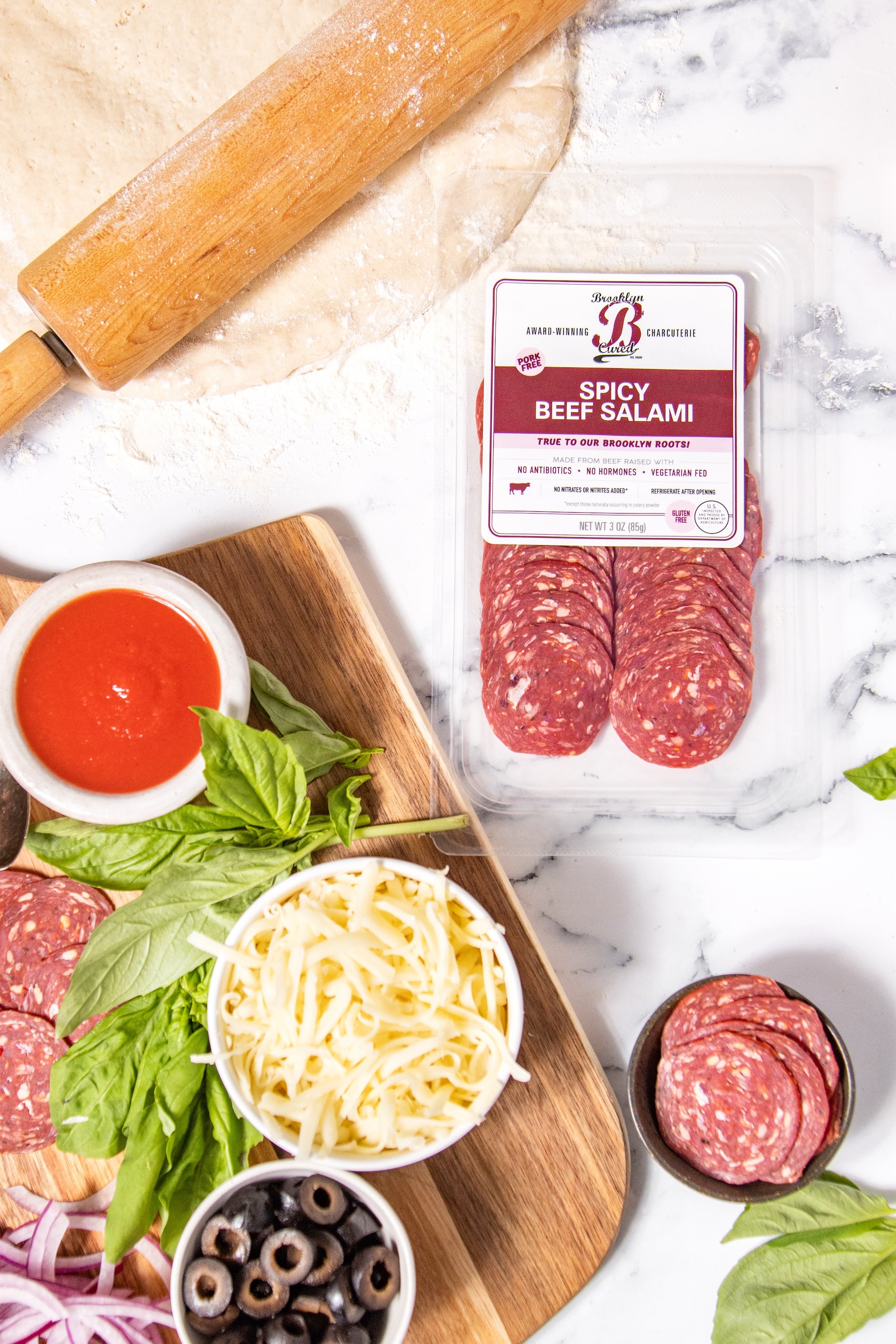 Spicy Beef Salami, Presliced – Brooklyn Cured