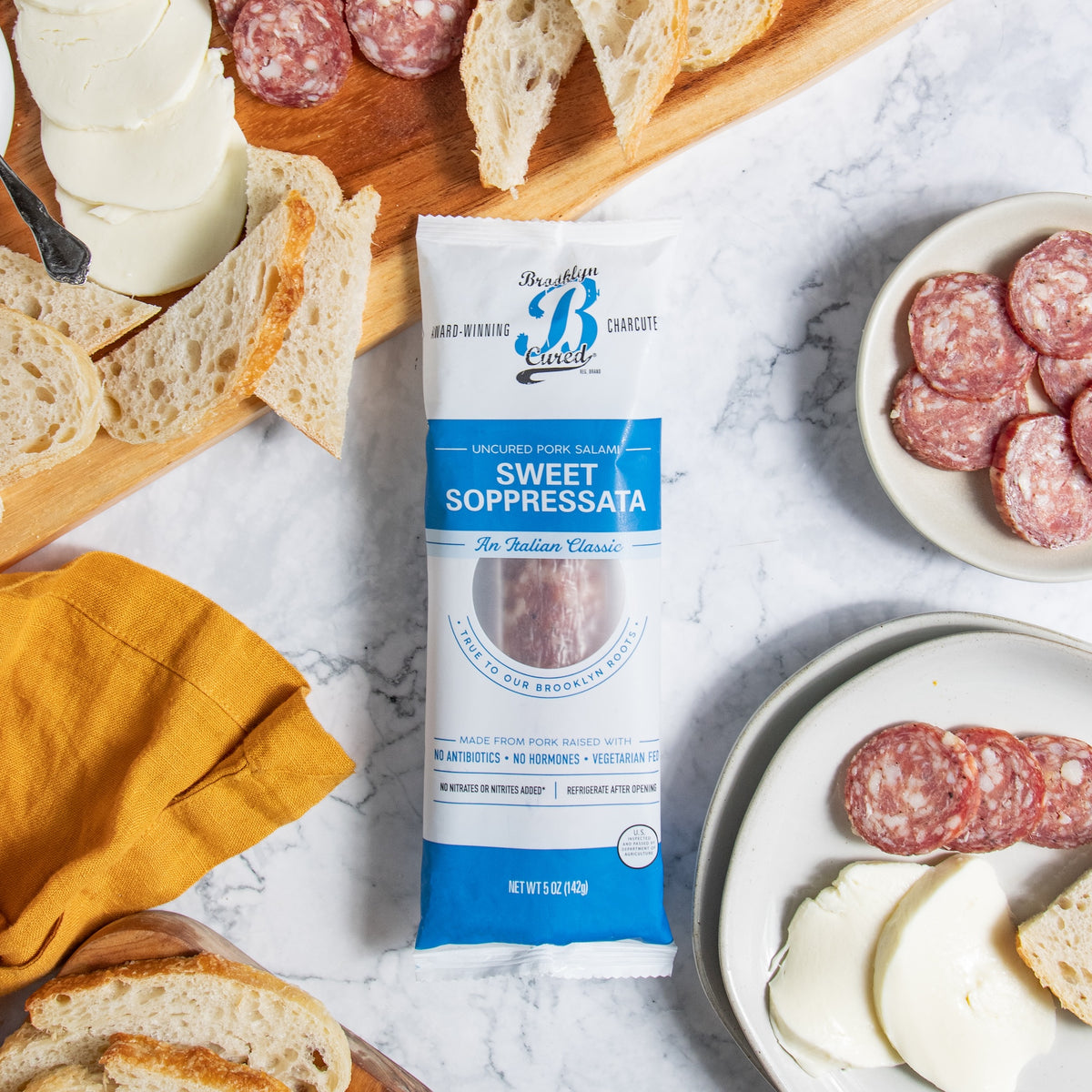 Authentic Italian Meats, Charcuterie, High Protein Snack, New York City Italian, Salami, Cheese Pairing, Mozzarella